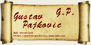 Gustav Pajković vizit kartica